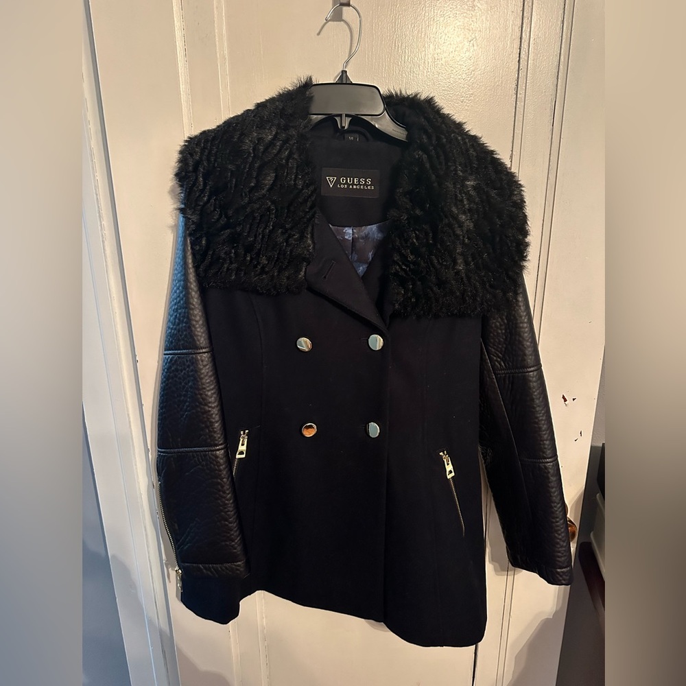 Guess mixed media jacket size L